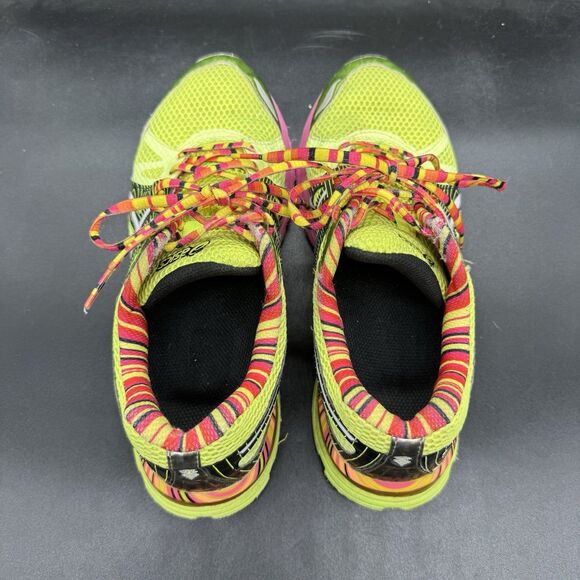 Asics Gel Preleus Shoes Womens Size 10 Yellow Pink Athletic Trainers Sneakers - Picture 5 of 8